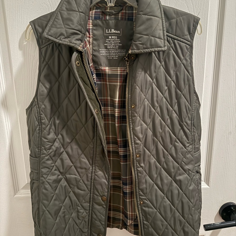 L.L. Bean Quilted Green Vest